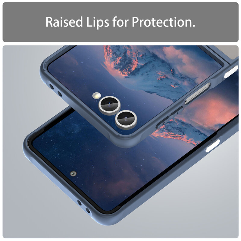 Husa Samsung Galaxy Z Flip7 Techsuit HaloFrost II MagSafe, bleumarin