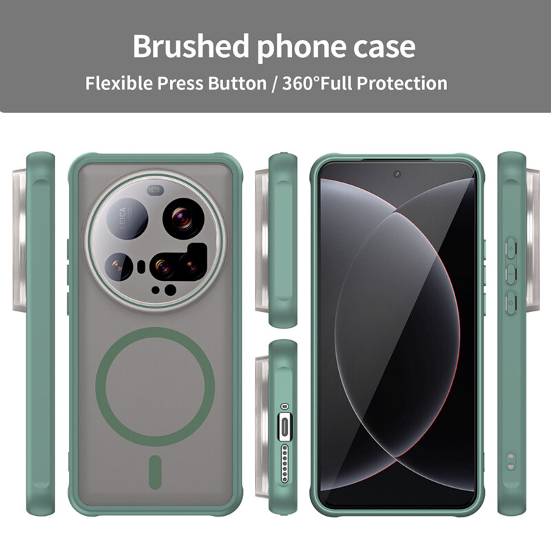 Husa Xiaomi 15 Ultra Techsuit HaloFrost II MagSafe, verde
