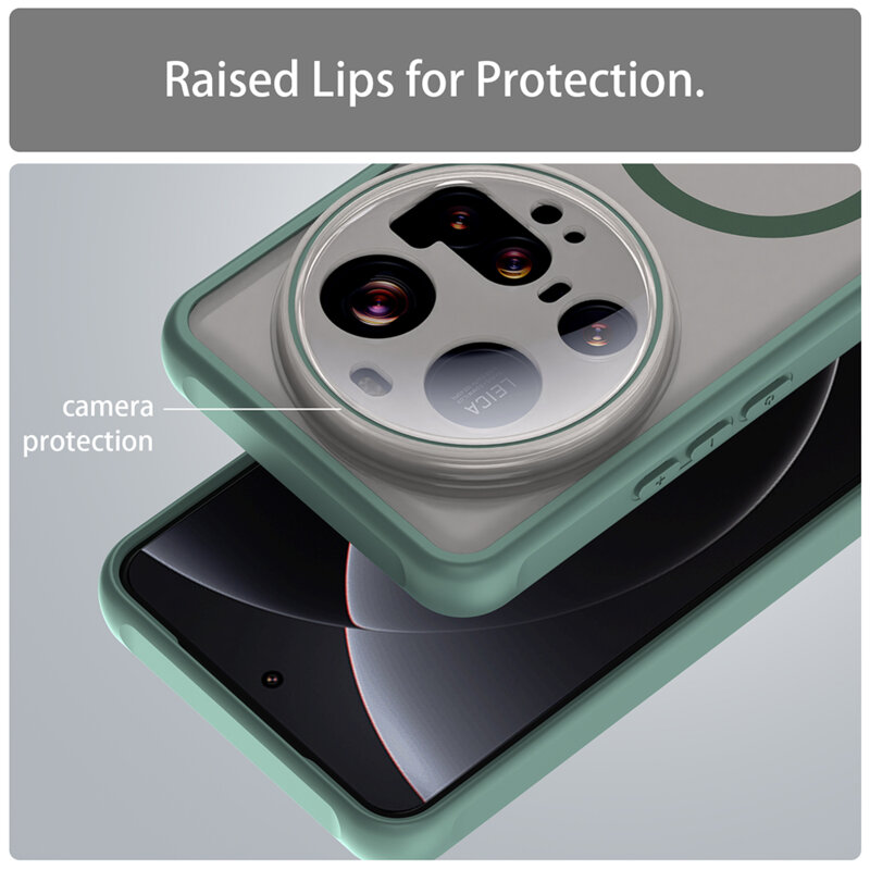 Husa Xiaomi 15 Ultra Techsuit HaloFrost II MagSafe, verde