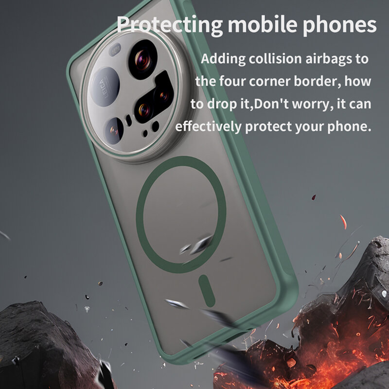 Husa Xiaomi 15 Ultra Techsuit HaloFrost II MagSafe, verde