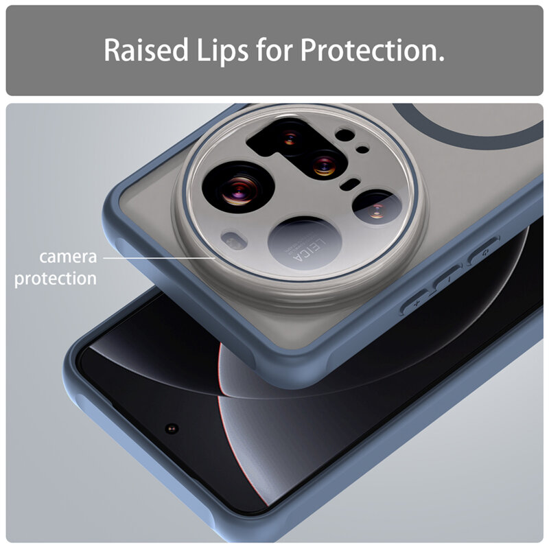 Husa Xiaomi 15 Ultra Techsuit HaloFrost II MagSafe, bleumarin