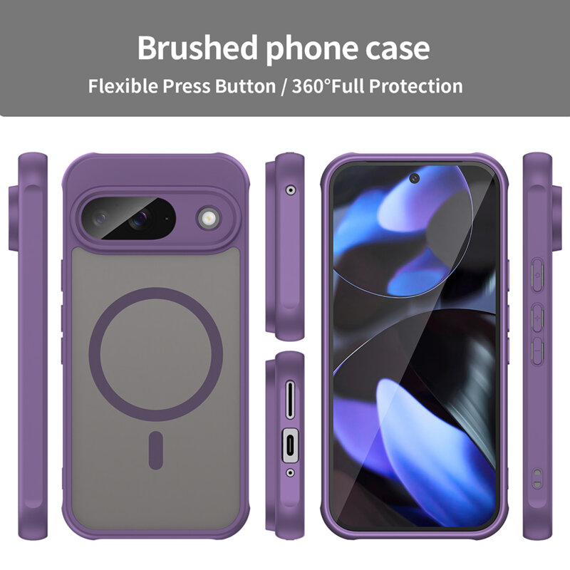 Husa Google Pixel 9 Techsuit HaloFrost II MagSafe, mov