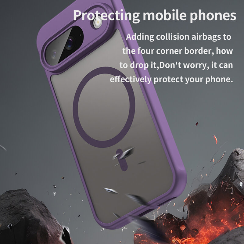 Husa Google Pixel 9 Techsuit HaloFrost II MagSafe, mov