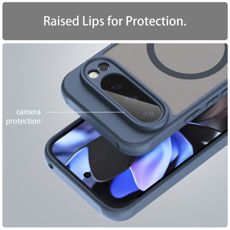 Husa Google Pixel 9 Pro Techsuit HaloFrost II MagSafe, bleumarin