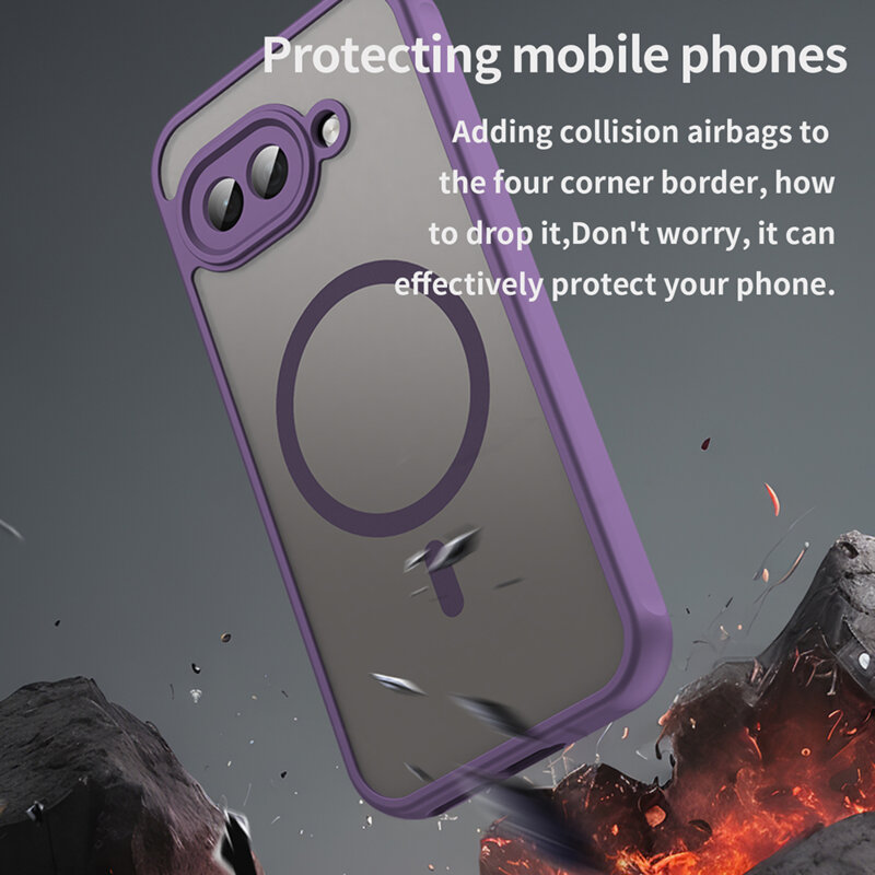 Husa Google Pixel 9a Techsuit HaloFrost II MagSafe, mov