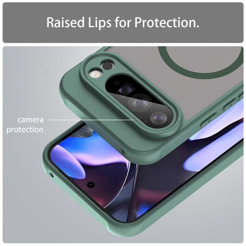 Husa Google Pixel 10 Pro XL Techsuit HaloFrost II MagSafe, verde