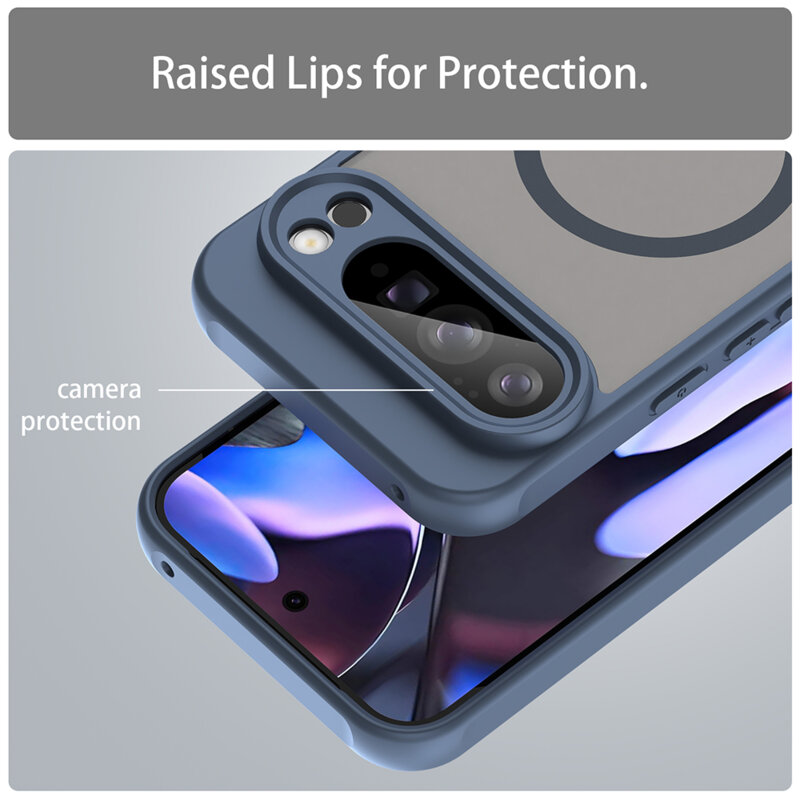 Husa Google Pixel 10 Pro XL Techsuit HaloFrost II MagSafe, bleumarin