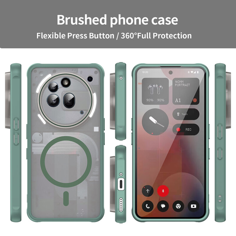 Husa Nothing Phone (3a) Pro Techsuit HaloFrost II MagSafe, verde