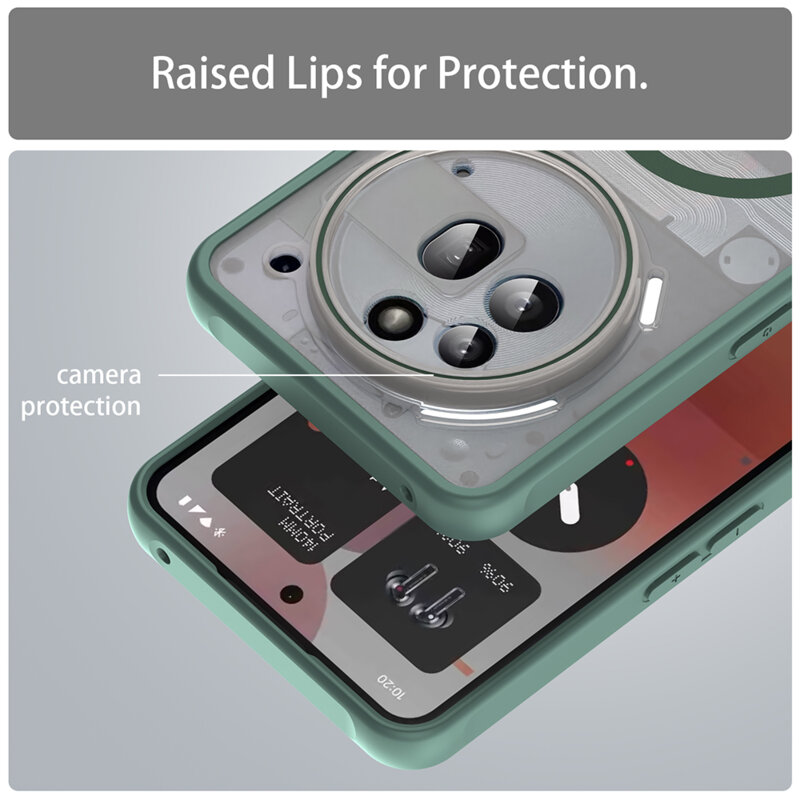 Husa Nothing Phone (3a) Pro Techsuit HaloFrost II MagSafe, verde