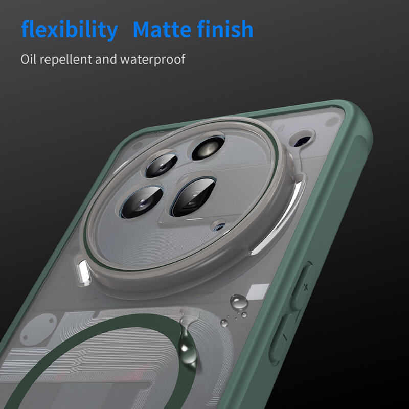 Husa Nothing Phone (3a) Pro Techsuit HaloFrost II MagSafe, verde