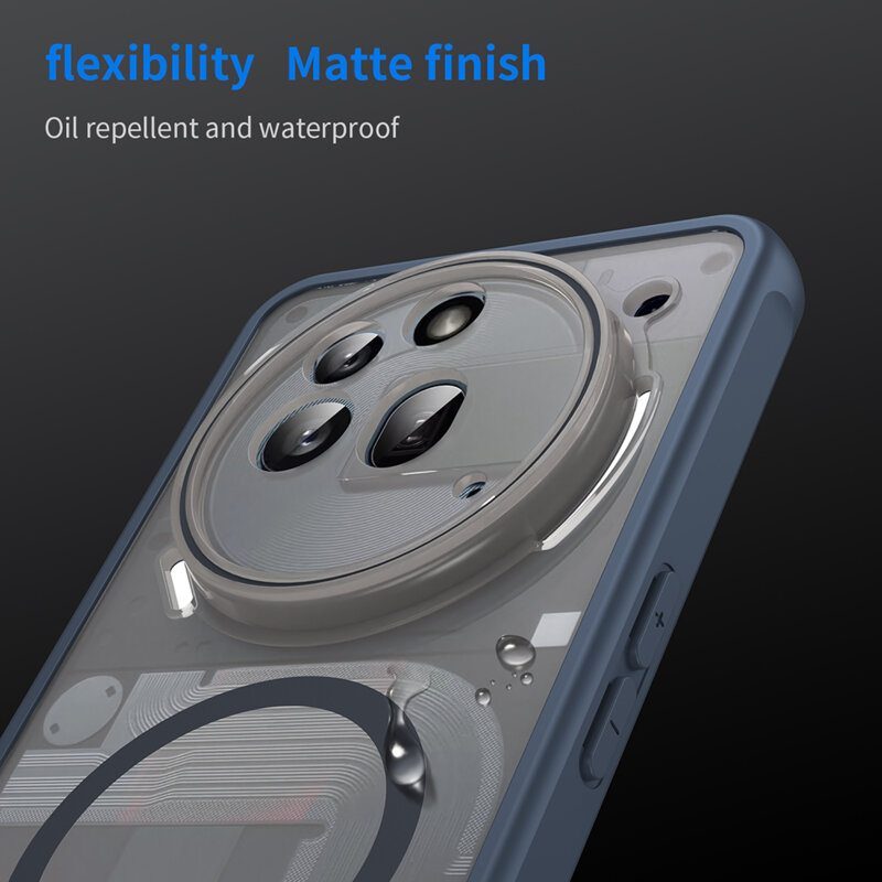 Husa Nothing Phone (3a) Pro Techsuit HaloFrost II MagSafe, bleumarin