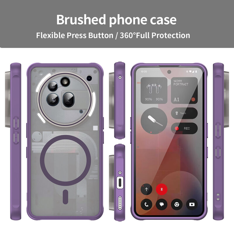 Husa Nothing Phone (3a) Pro Techsuit HaloFrost II MagSafe, mov