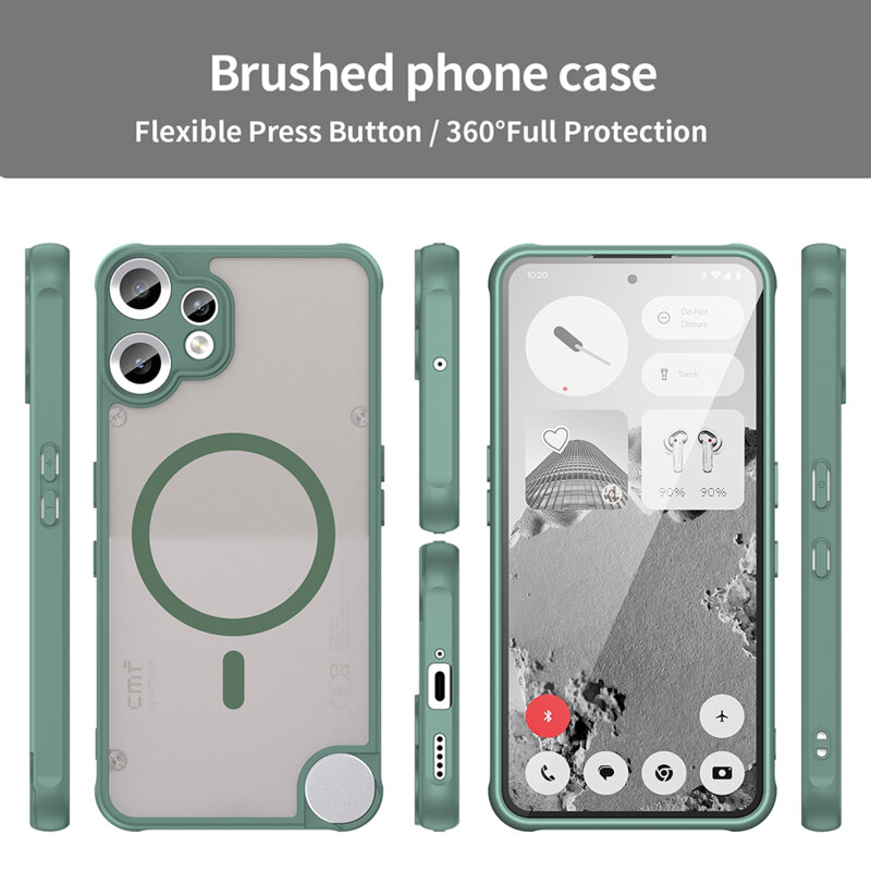 Husa Nothing CMF Phone 2 Pro Techsuit HaloFrost II MagSafe, verde