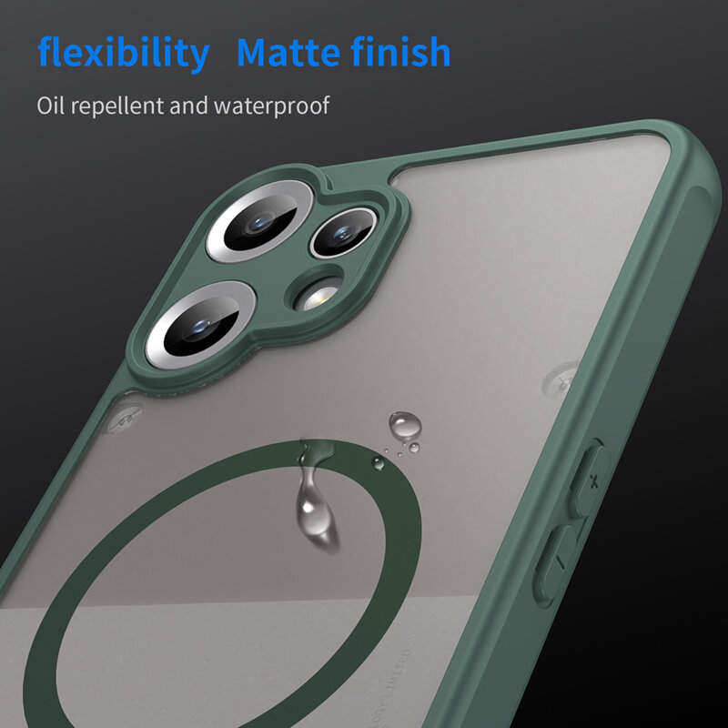 Husa Nothing CMF Phone 2 Pro Techsuit HaloFrost II MagSafe, verde