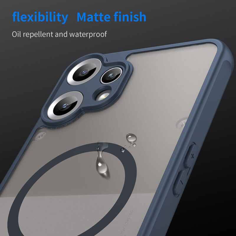 Husa Nothing CMF Phone 2 Pro Techsuit HaloFrost II MagSafe, bleumarin