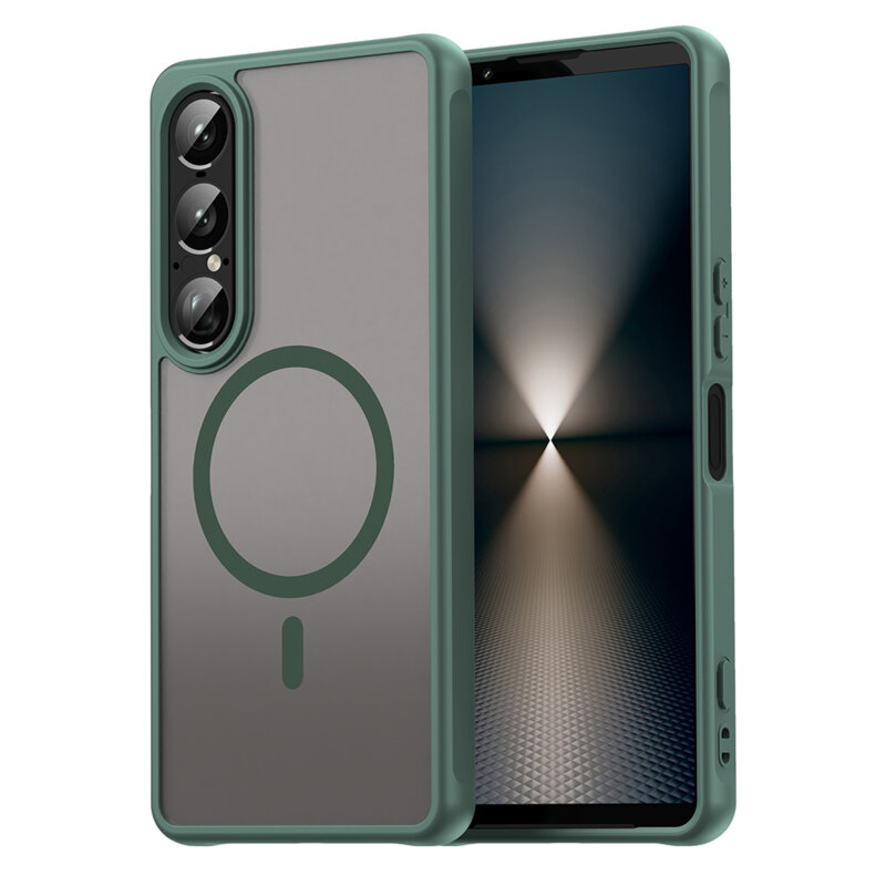 Husa Sony Xperia 1 VII Techsuit HaloFrost II MagSafe, verde