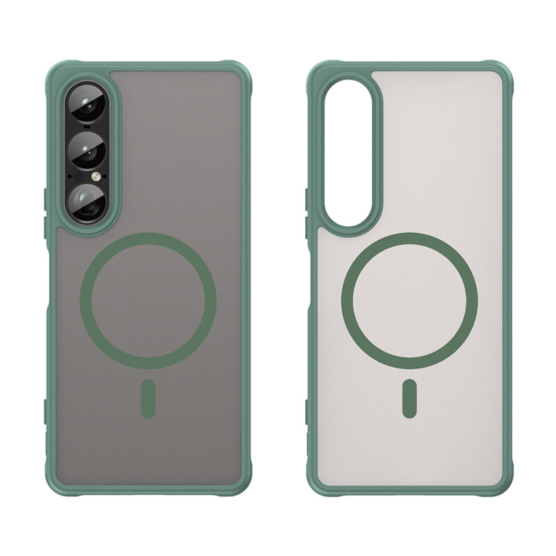Husa Sony Xperia 1 VII Techsuit HaloFrost II MagSafe, verde