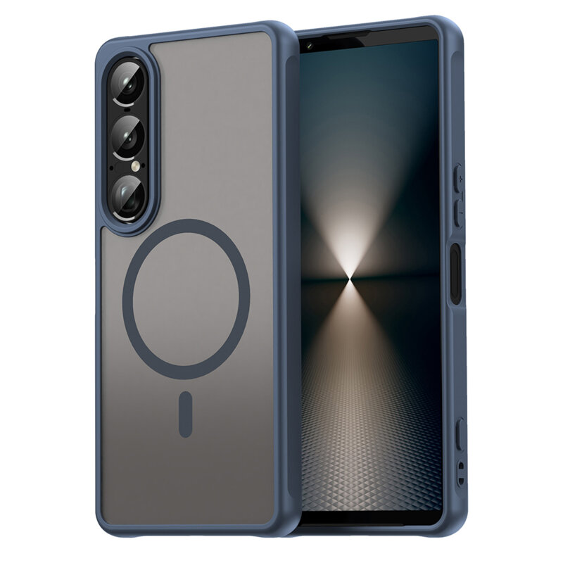 Husa Sony Xperia 1 VII Techsuit HaloFrost II MagSafe, bleumarin