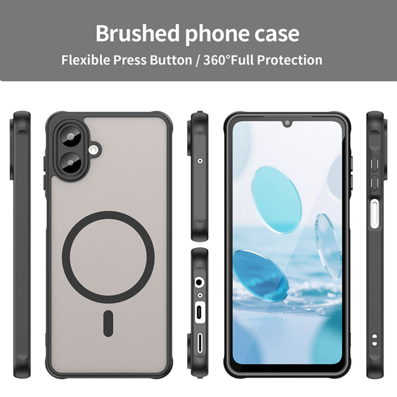 Husa Samsung Galaxy A07 4G Techsuit HaloFrost II MagSafe, negru