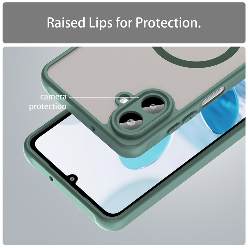 Husa Samsung Galaxy A07 4G Techsuit HaloFrost II MagSafe, verde