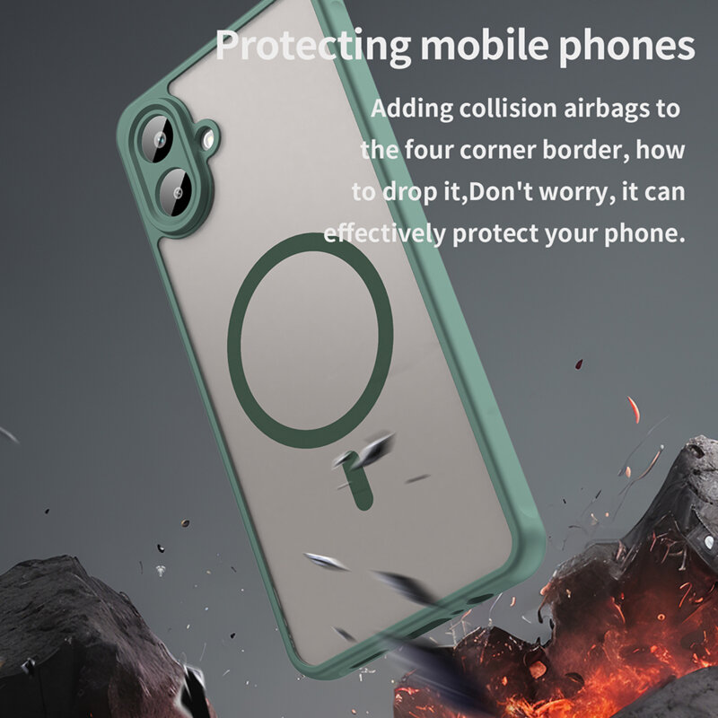 Husa Samsung Galaxy A07 4G Techsuit HaloFrost II MagSafe, verde