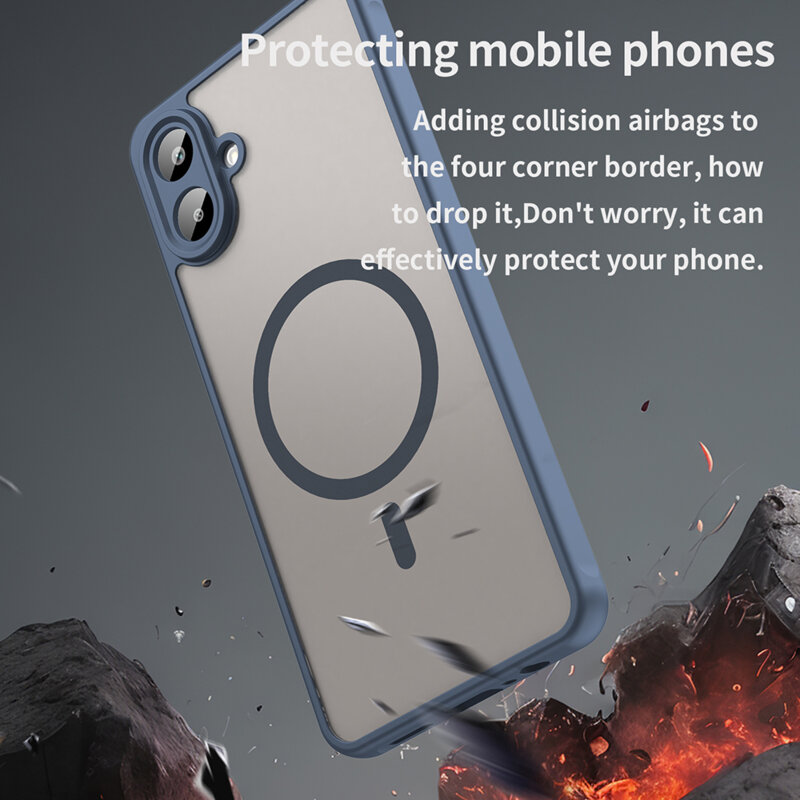 Husa Samsung Galaxy A07 4G Techsuit HaloFrost II MagSafe, bleumarin