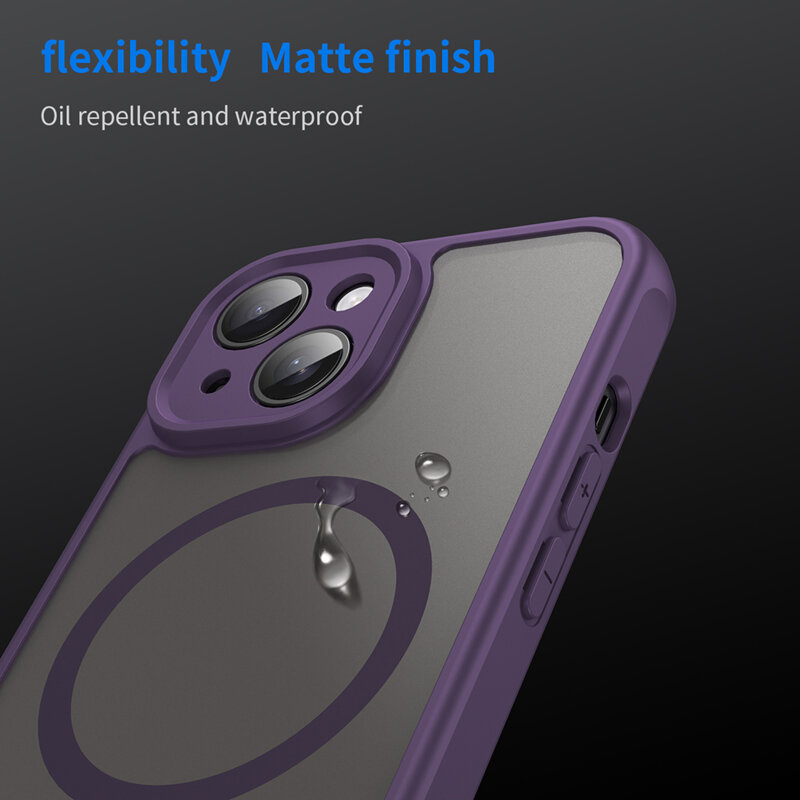 Husa iPhone 15 Plus Techsuit HaloFrost II MagSafe, mov