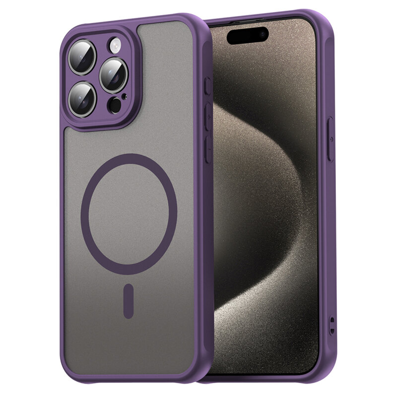 Husa iPhone 15 Pro Max Techsuit HaloFrost II MagSafe, mov