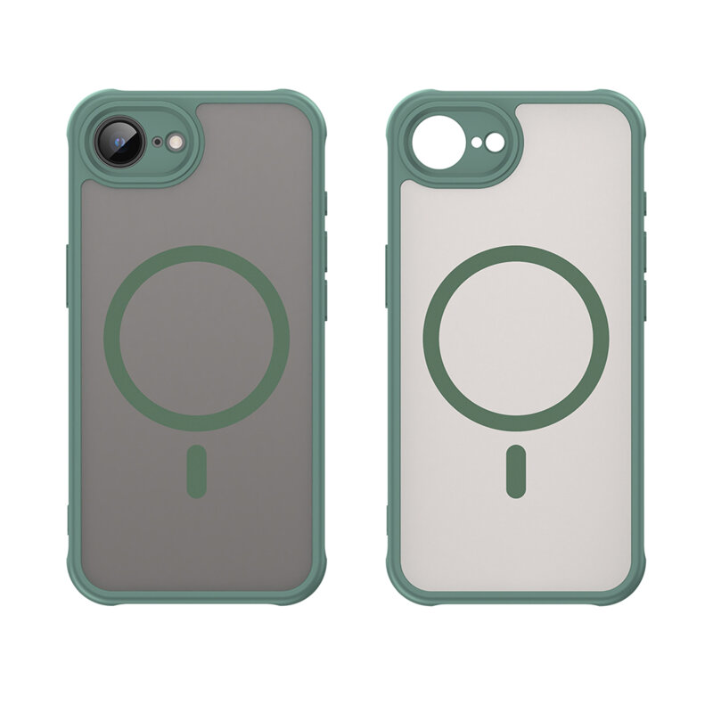 Husa iPhone 16e Techsuit HaloFrost II MagSafe, verde