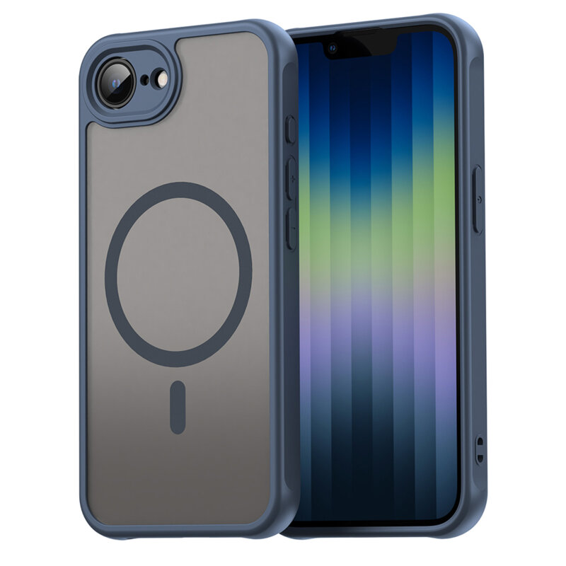 Husa iPhone 16e Techsuit HaloFrost II MagSafe, bleumarin