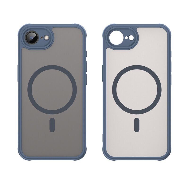 Husa iPhone 16e Techsuit HaloFrost II MagSafe, bleumarin