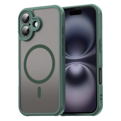 Husa iPhone 16 Plus Techsuit HaloFrost II MagSafe, verde