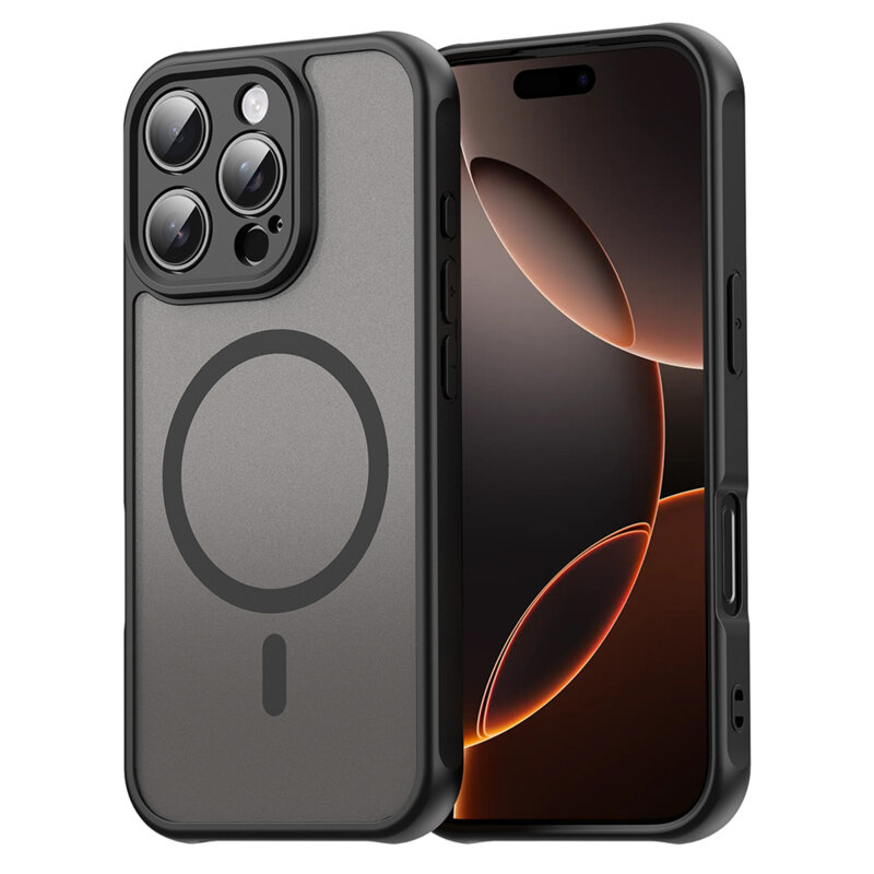 Husa iPhone 16 Pro Techsuit HaloFrost II MagSafe, negru