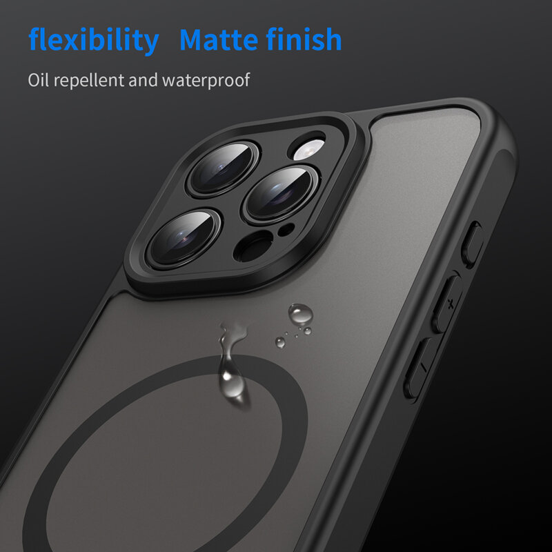 Husa iPhone 16 Pro Techsuit HaloFrost II MagSafe, negru