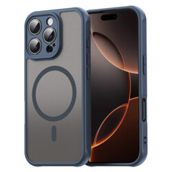 Husa iPhone 16 Pro Techsuit HaloFrost II MagSafe, bleumarin