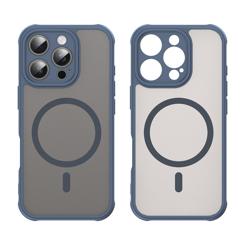 Husa iPhone 16 Pro Techsuit HaloFrost II MagSafe, bleumarin