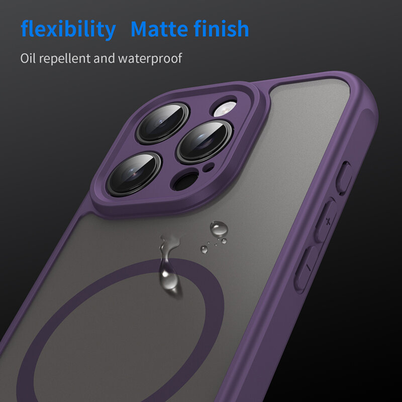 Husa iPhone 16 Pro Techsuit HaloFrost II MagSafe, mov