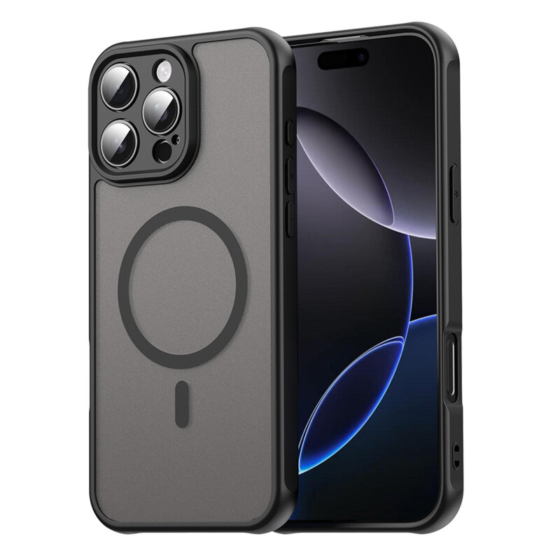 Husa iPhone 16 Pro Max Techsuit HaloFrost II MagSafe, negru