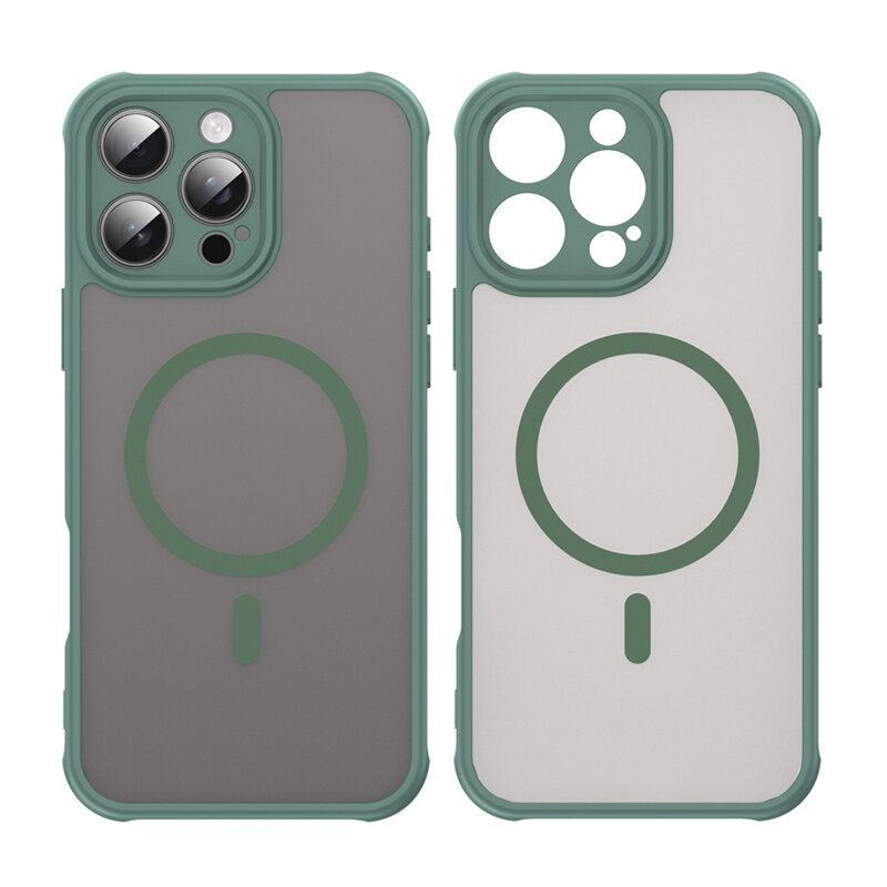Husa iPhone 16 Pro Max Techsuit HaloFrost II MagSafe, verde