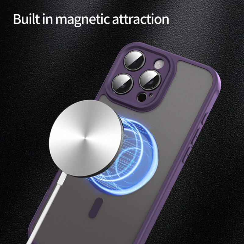 Husa iPhone 16 Pro Max Techsuit HaloFrost II MagSafe, mov