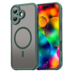 Husa iPhone 17 Techsuit HaloFrost II MagSafe, verde