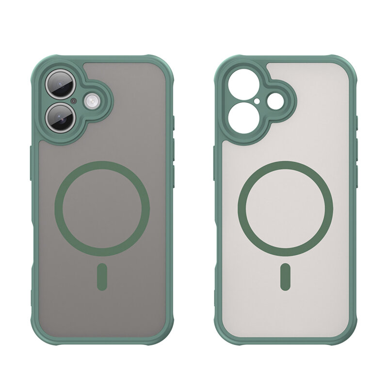 Husa iPhone 17 Techsuit HaloFrost II MagSafe, verde