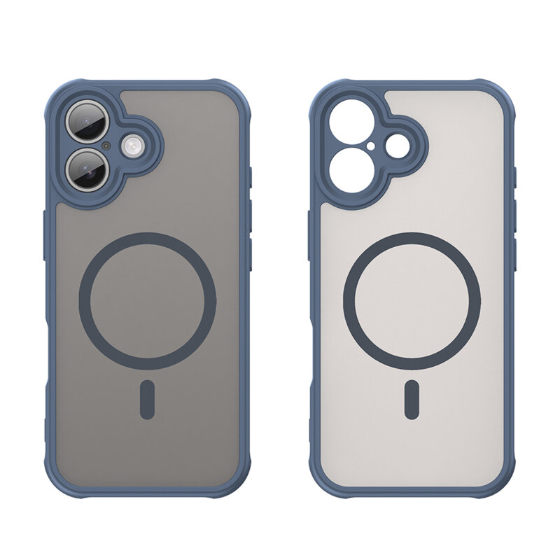 Husa iPhone 17 Techsuit HaloFrost II MagSafe, bleumarin