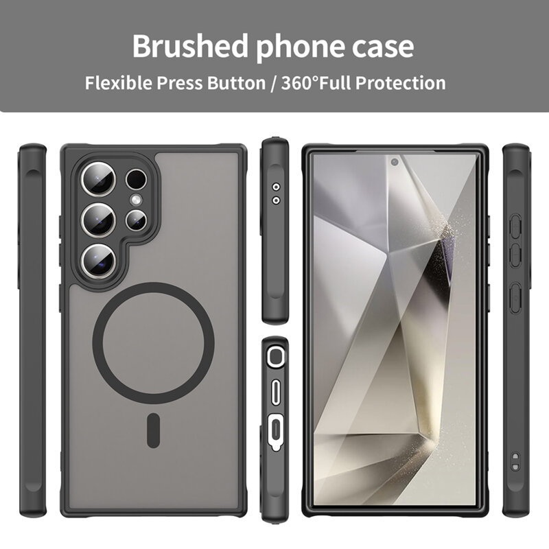 Husa Samsung Galaxy S24 Ultra Techsuit HaloFrost II MagSafe, negru