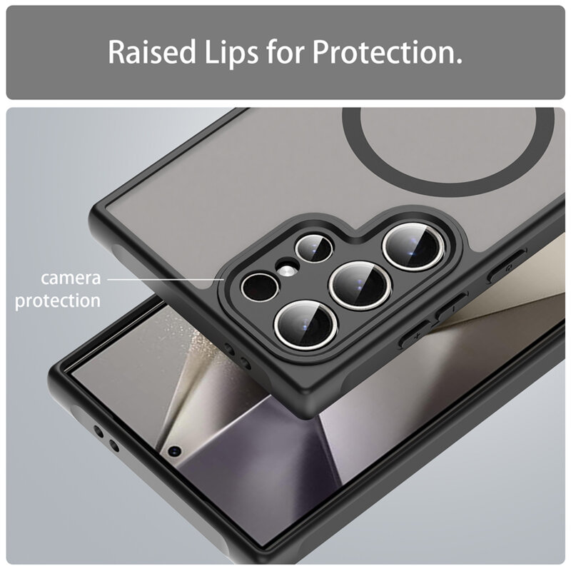 Husa Samsung Galaxy S24 Ultra Techsuit HaloFrost II MagSafe, negru