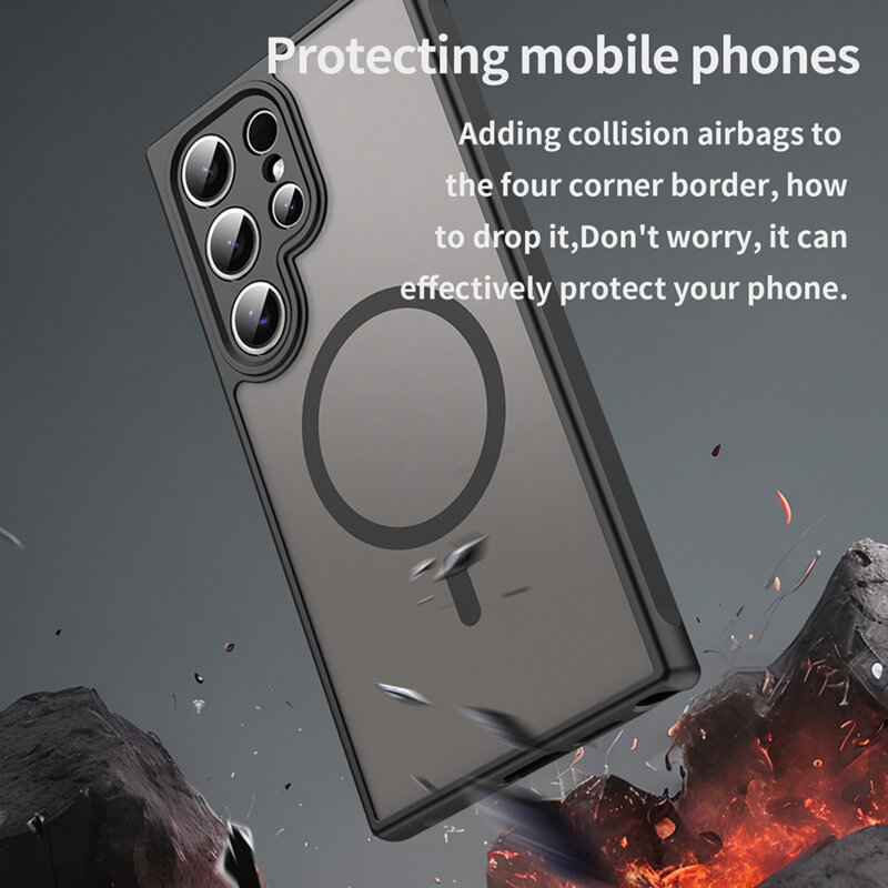 Husa Samsung Galaxy S24 Ultra Techsuit HaloFrost II MagSafe, negru