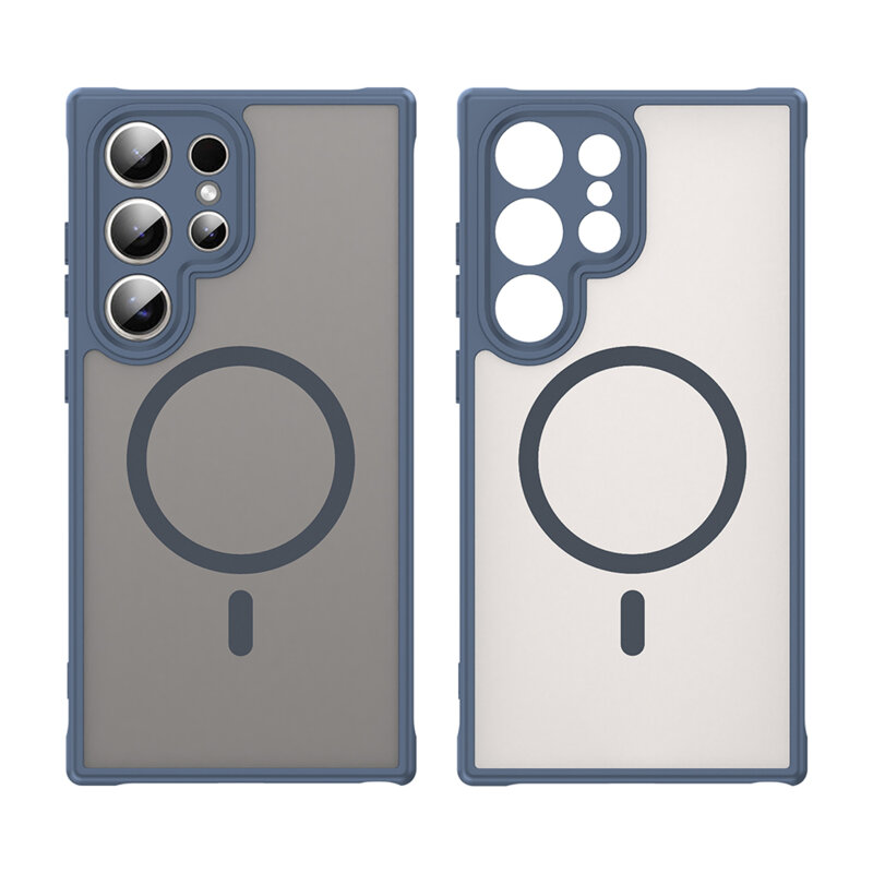 Husa Samsung Galaxy S24 Ultra Techsuit HaloFrost II MagSafe, bleumarin