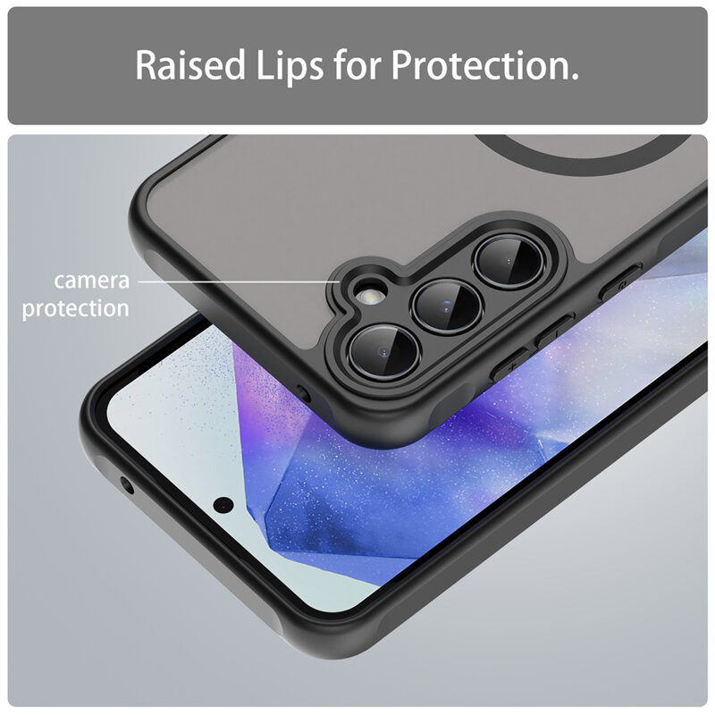 Husa Samsung Galaxy A35 5G Techsuit HaloFrost II MagSafe, negru