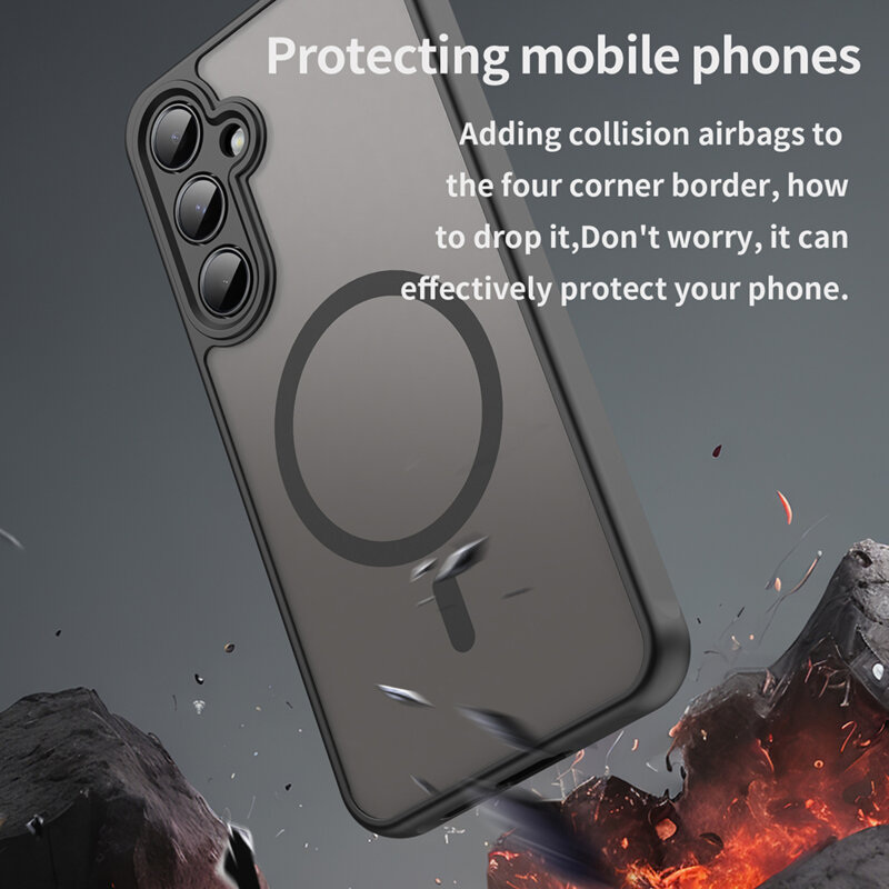 Husa Samsung Galaxy A35 5G Techsuit HaloFrost II MagSafe, negru