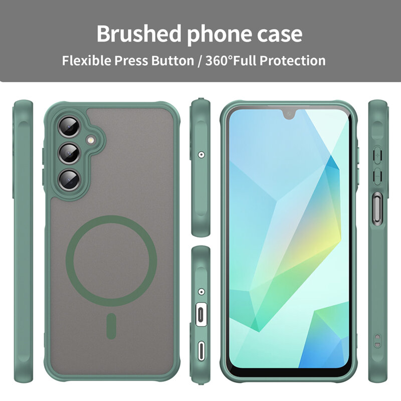 Husa Samsung Galaxy A16 5G Techsuit HaloFrost II MagSafe, verde